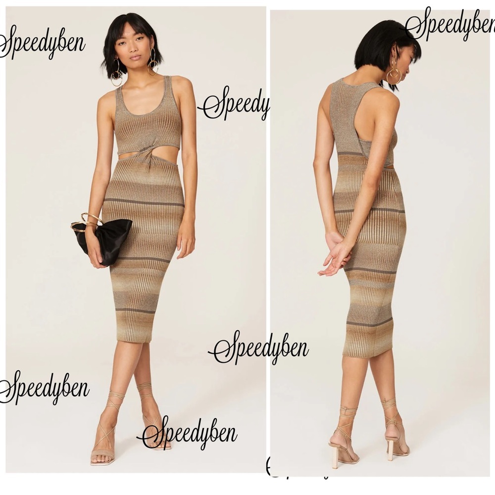 Jonathan Simkhai Colleen Striped Tank Dress size Medium